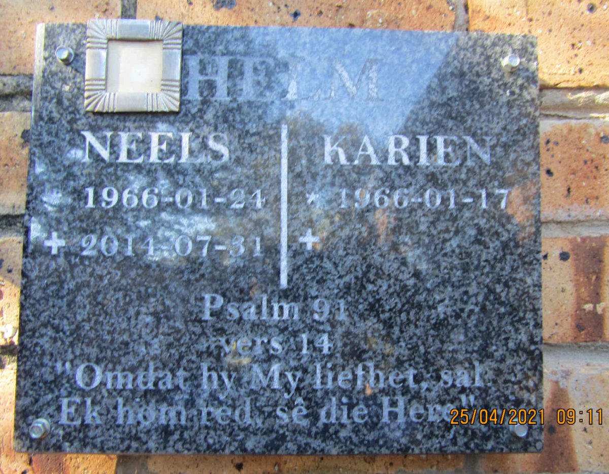 HELM Neels 1966-2014 &amp; Karien 1966-