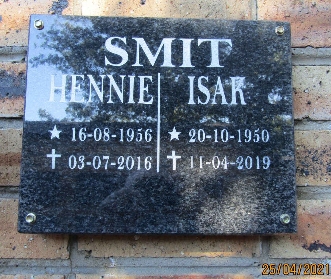 SMIT Isak 1950-2019 :: SMIT Hennie 1956-2016