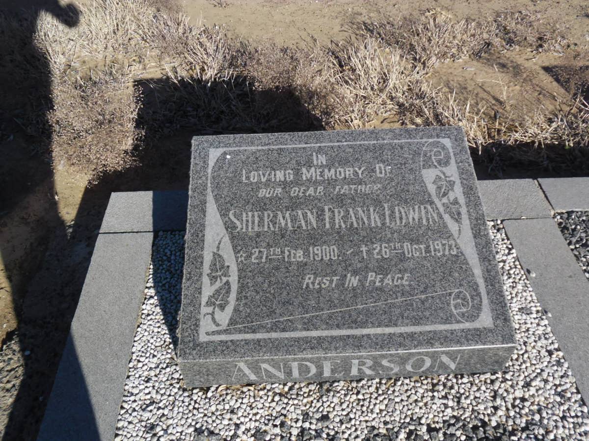 ANDERSON Sherman Frank Edwin 1900-1973