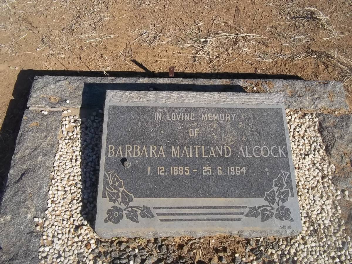 ALCOCK Barbara Maitland 1885-1964