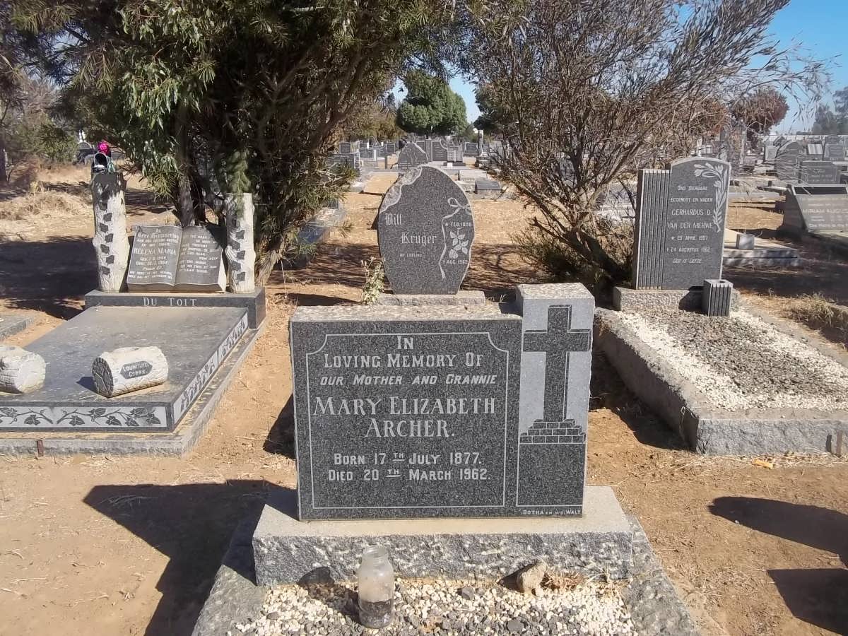ARCHER Mary Elizabeth 1877-1962