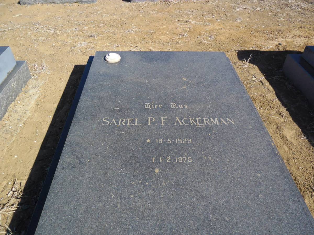 ACKERMAN Sarel P.F. 1929-1975