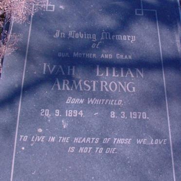 ARMSTRONG Ivah Lilian nee WHITFIELD 1894-1970