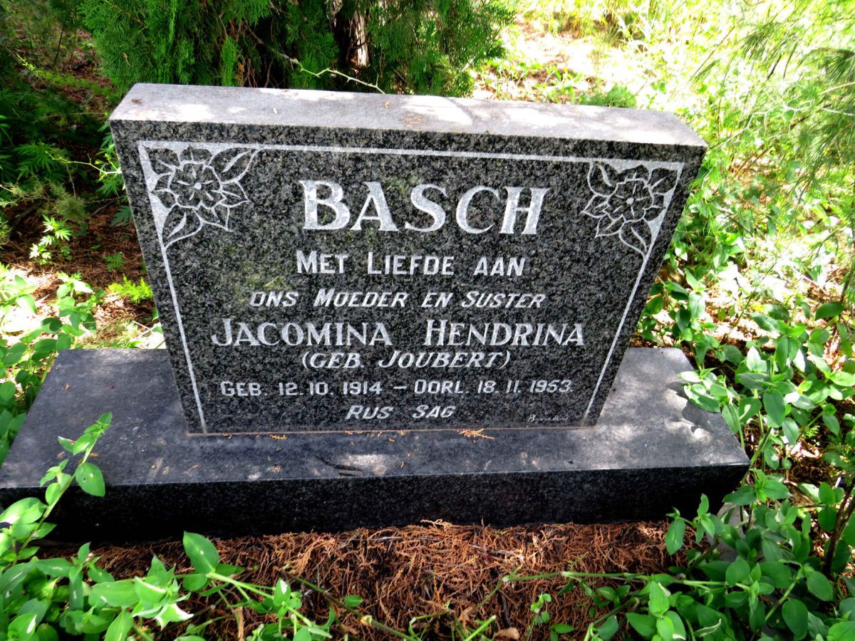 BASCH Jacomina Hendrina nee JOUBERT 1914-1953