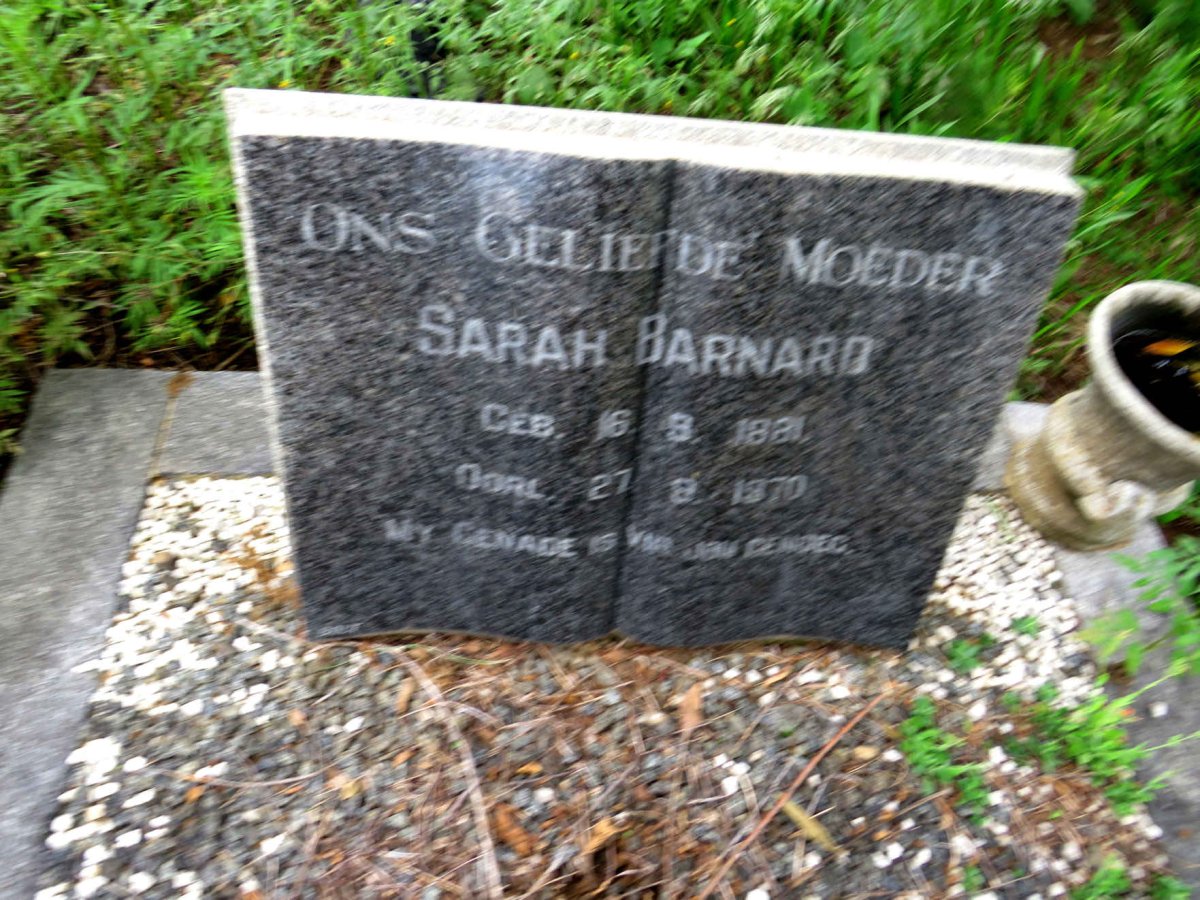 BARNARD Sarah 1881-1970
