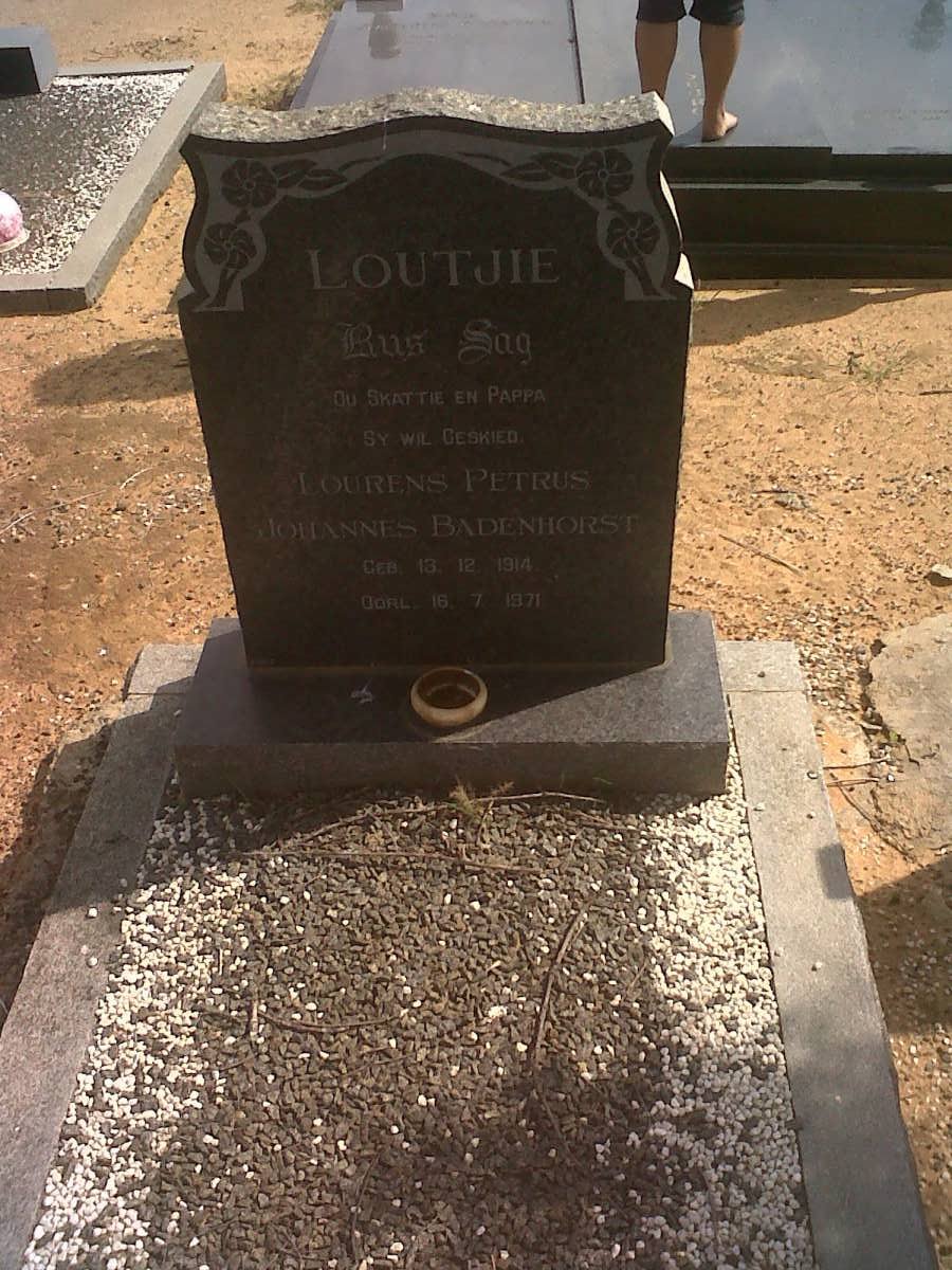 BADENHORST Lourens Petrus Johannes 1914-1971