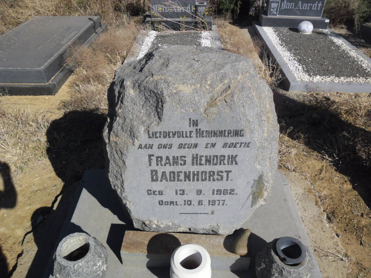 BADENHORST Frans Hendrik 1962-1977