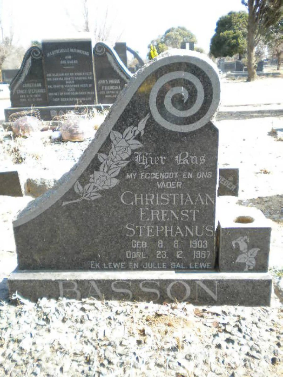 BASSON Christiaan Erenst Stephanus 1903-1967
