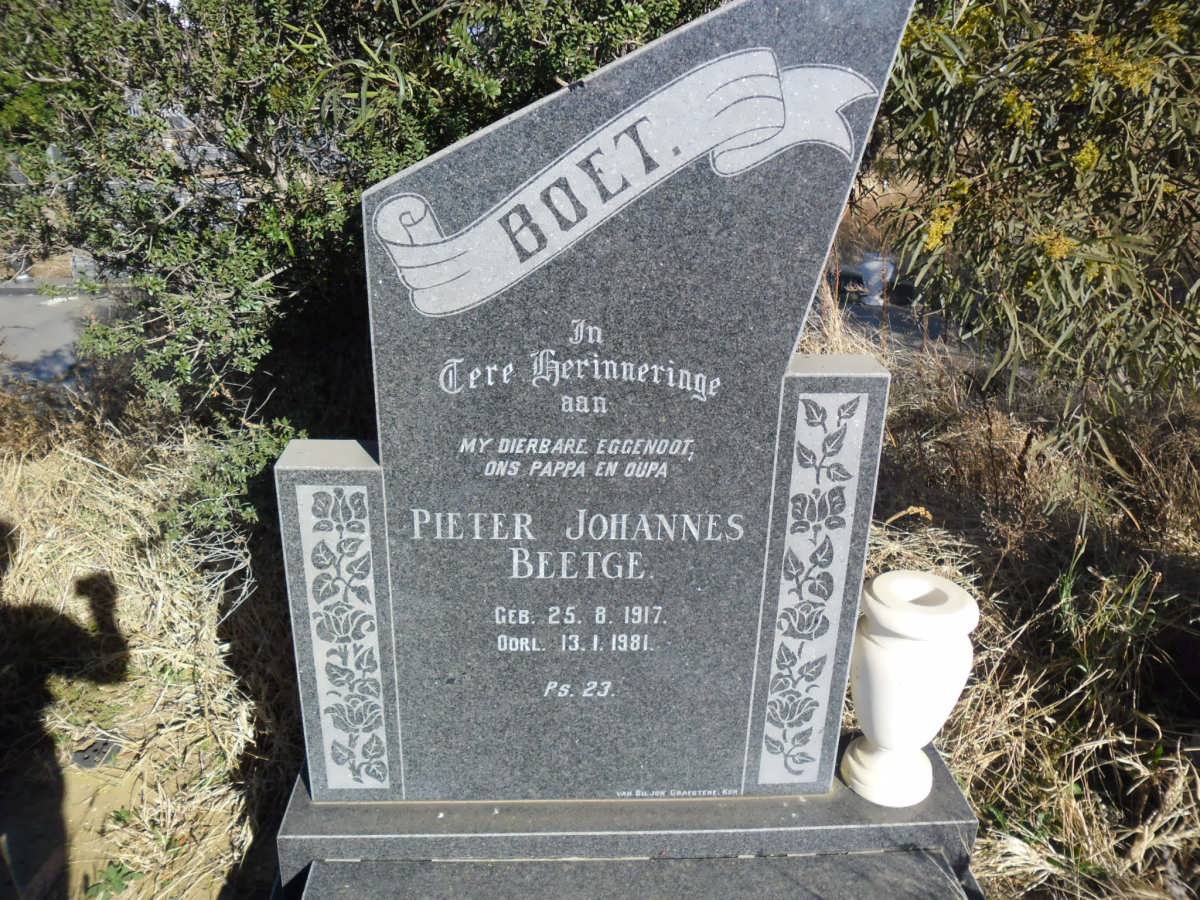 BEETGE Pieter Johannes 1917-1981