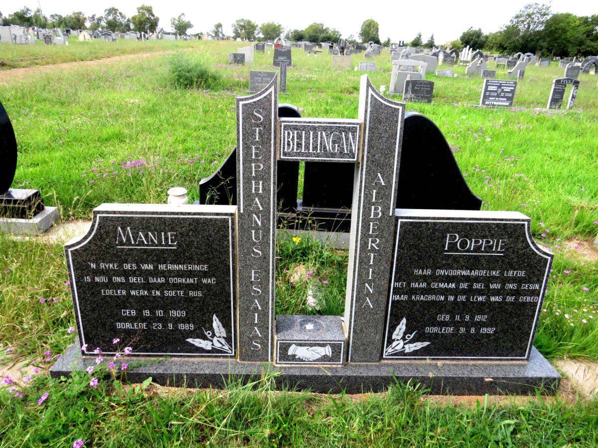 BELLINGAN Manie 1909-1989 & Poppie 1912-1992
