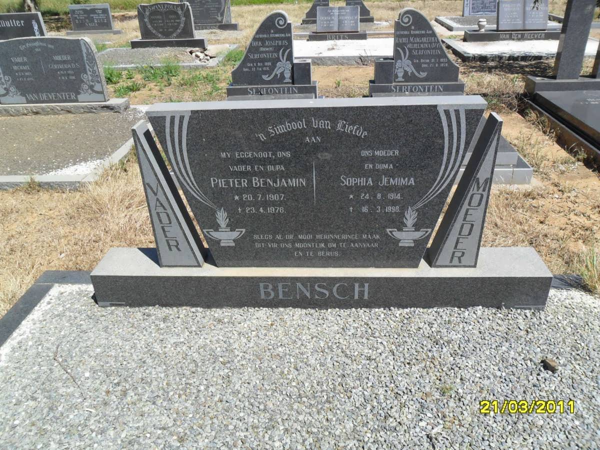 BENSCH Pieter Benjamin 1907-1976 &amp; Sophia Jemima 1914-1998