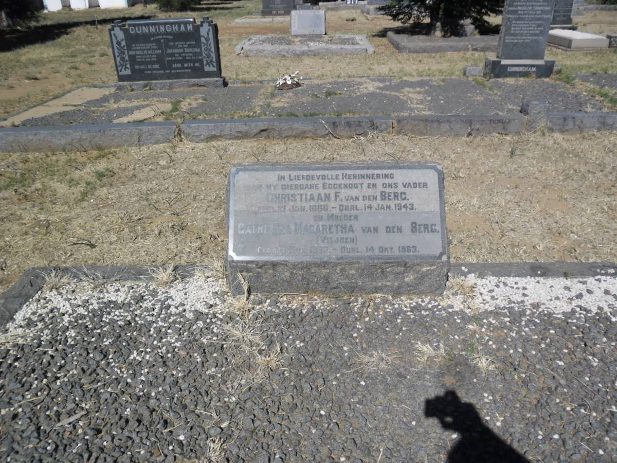 BERG Christiaan F., van den 18?6-1943 &amp; Catharina Magaretha VILJOEN 18?3-1963