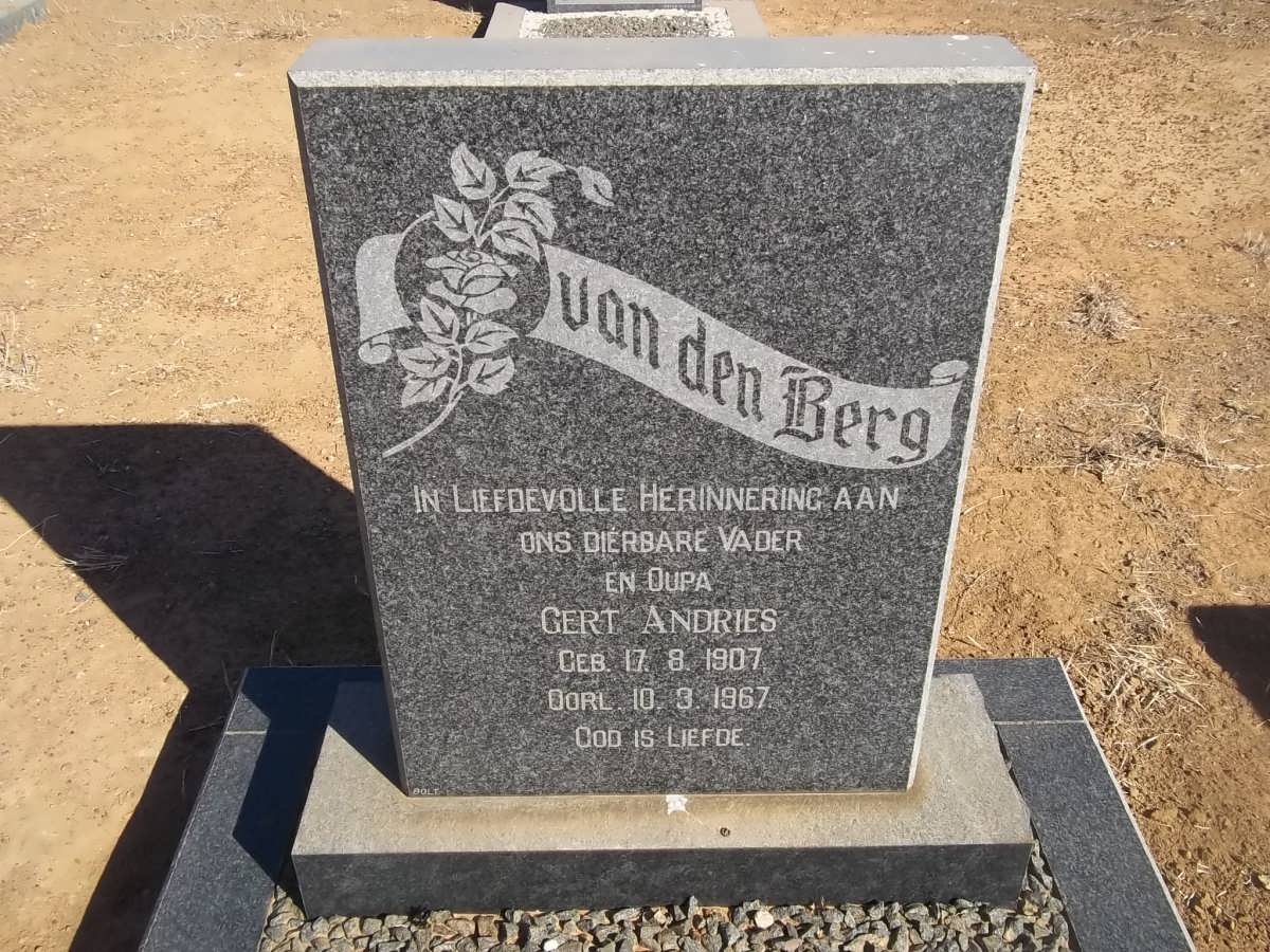 BERG Gert Andries, van den 1907-1967