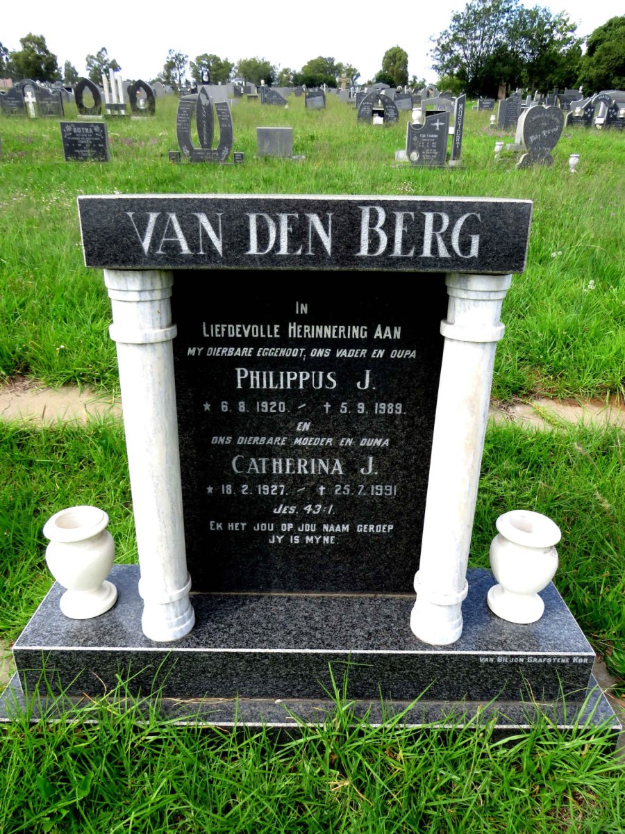 BERG Philippus J., van den 1920-1989 & Catharina J. 1927-1991