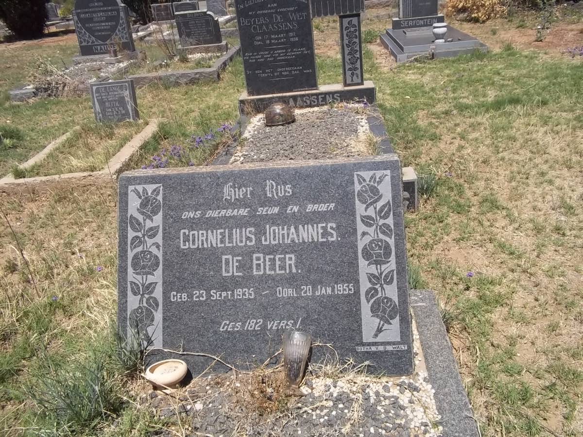 BEER Cornelius Johannes, de 1935-1955