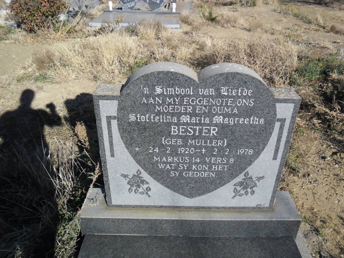 BESTER Stoffelina Maria Magreetha nee MULLER 1920-1978