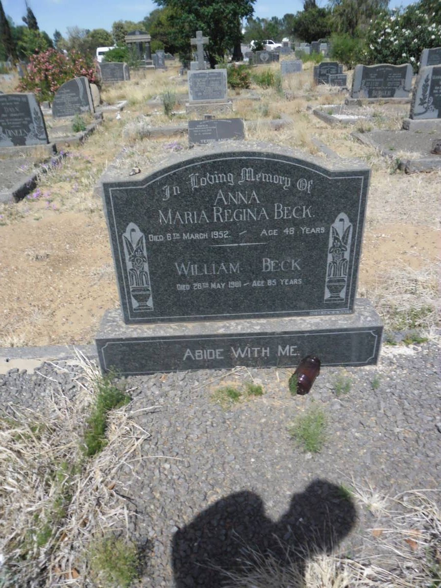 BECK William -1981 :: BECK Anna Maria Regina -1952