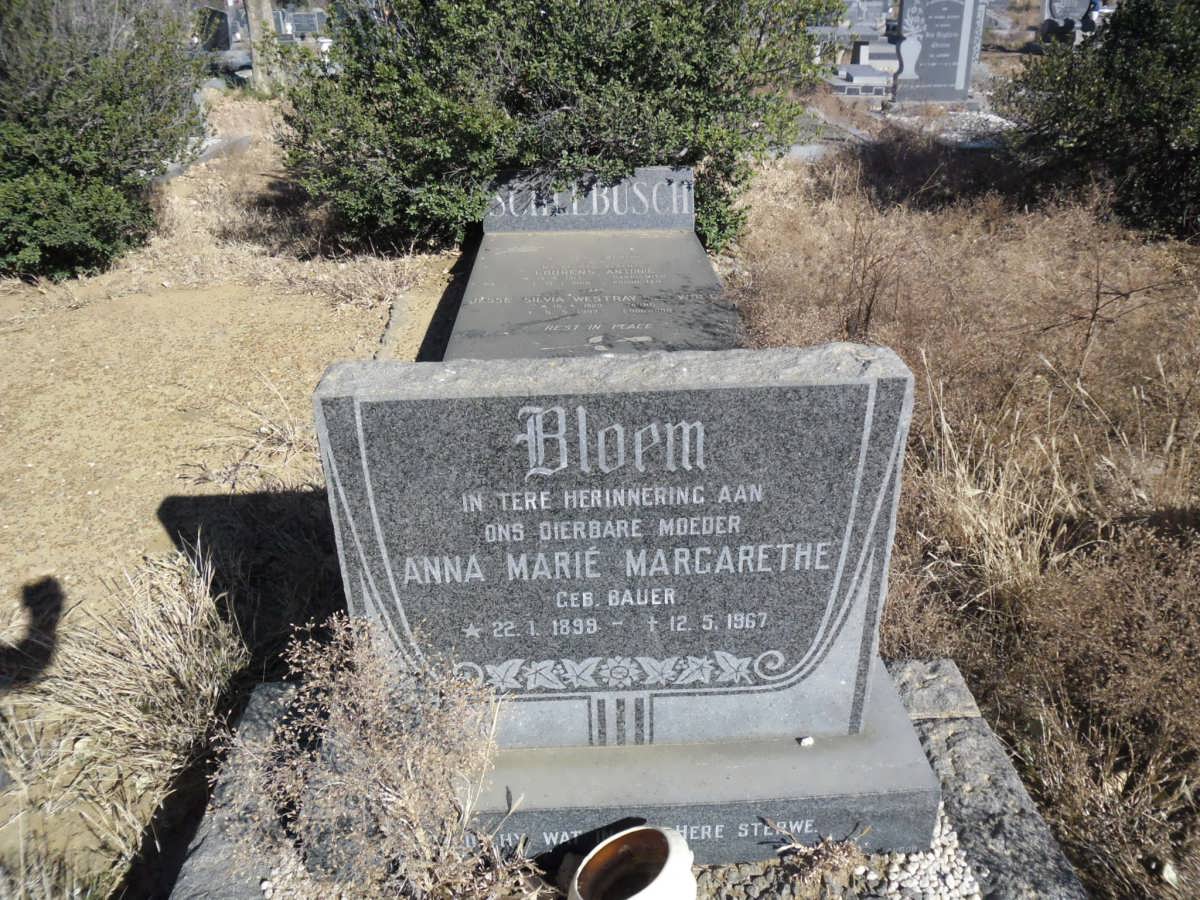 BLOEM Anna Marié Margarethe nee BAUER 1899-1967