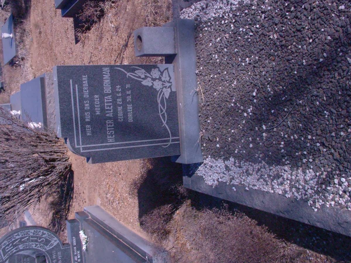 BORNMAN Hester Aletta 1924-1971