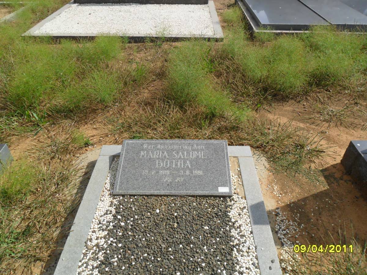 BOTHA Maria Salome 1919-1991