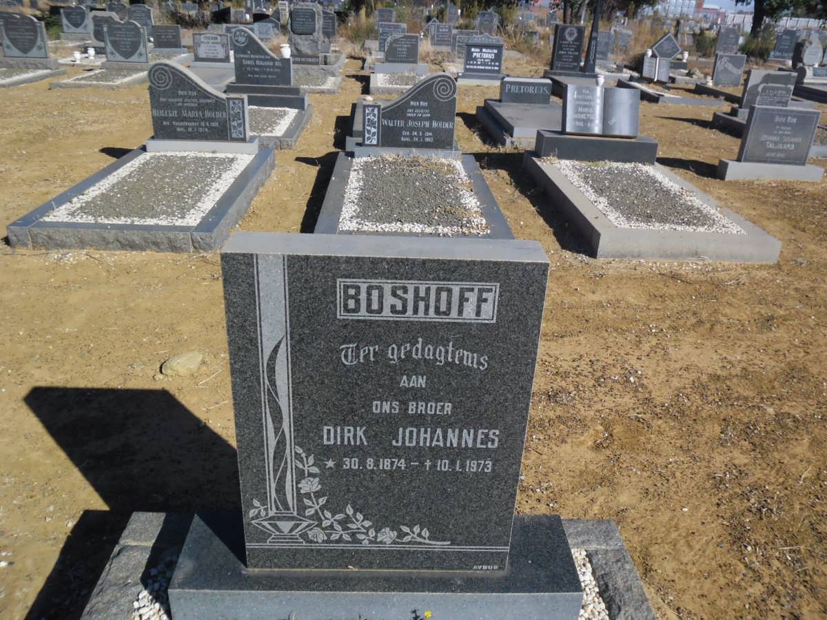 BOSHOFF Dirk Johannes 1874-1973