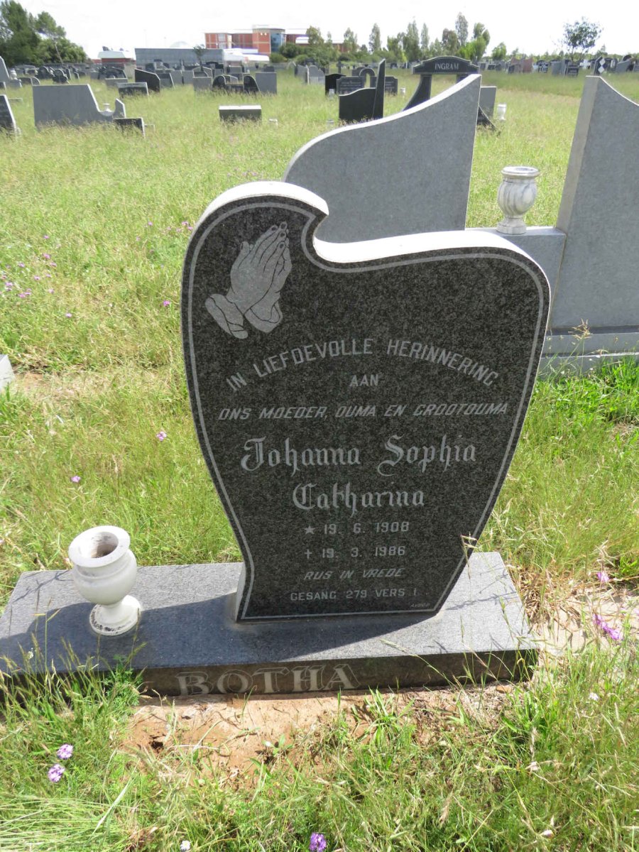 BOTHA Johanna Sophia Catharina 1908-1986