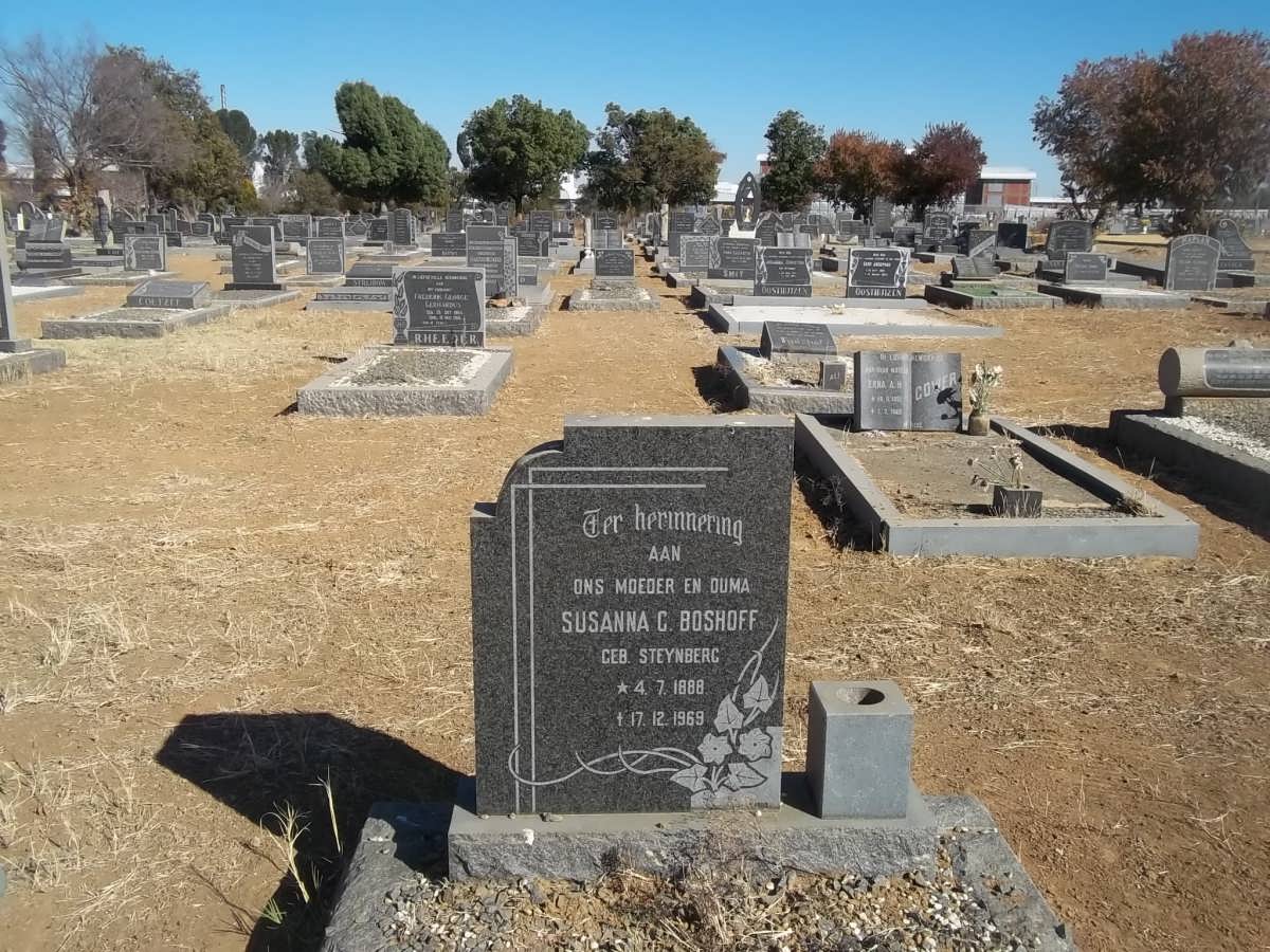 BOSHOFF Susanna C. nee STEYNBERG 1888-1969