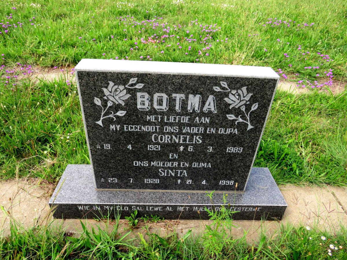 BOTMA Cornelis 1921-1989 & Sinta 1928-1998