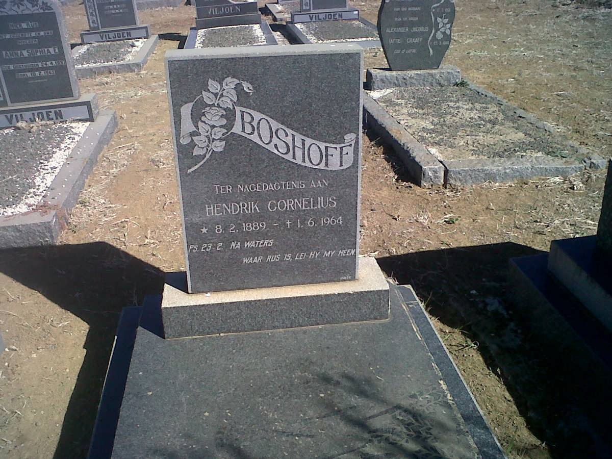 BOSHOFF Hendrik Cornelius 1889-1964