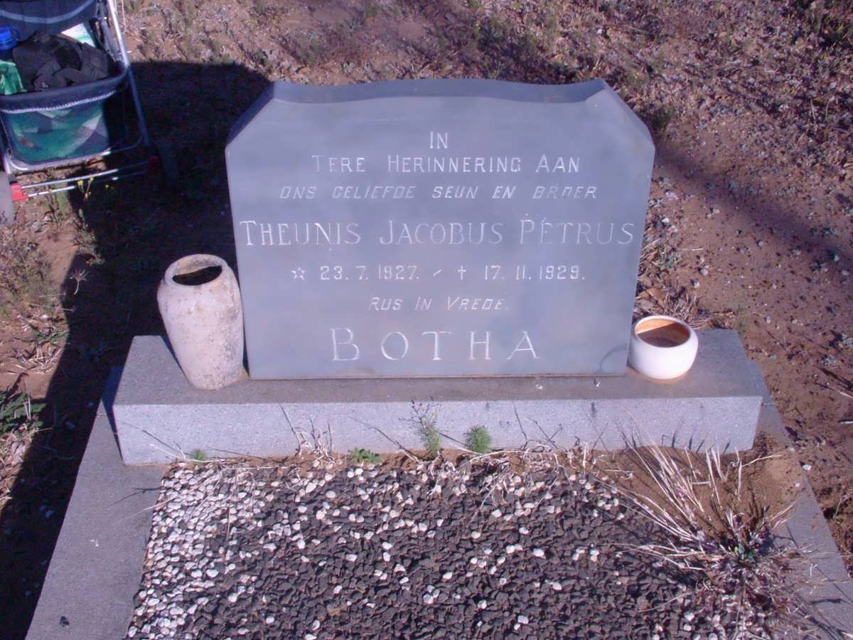 BOTHA Theunis Jacobus Petrus 1927-1929