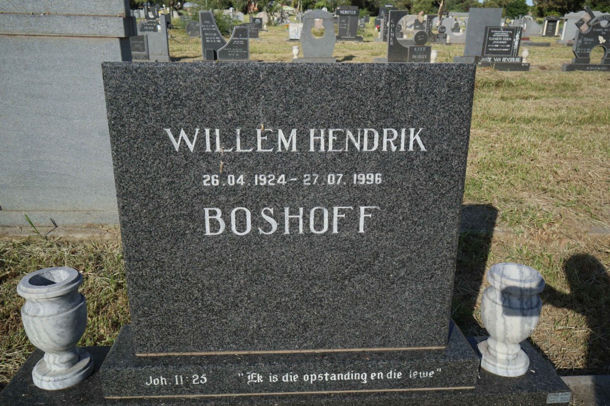 BOSHOFF Willem Hendrik 1924-1996