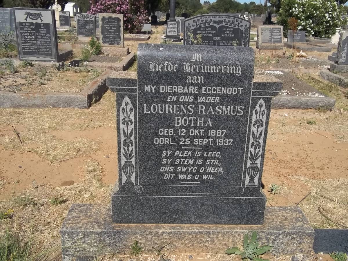 BOTHA Lourens Rasmus 1887-1937
