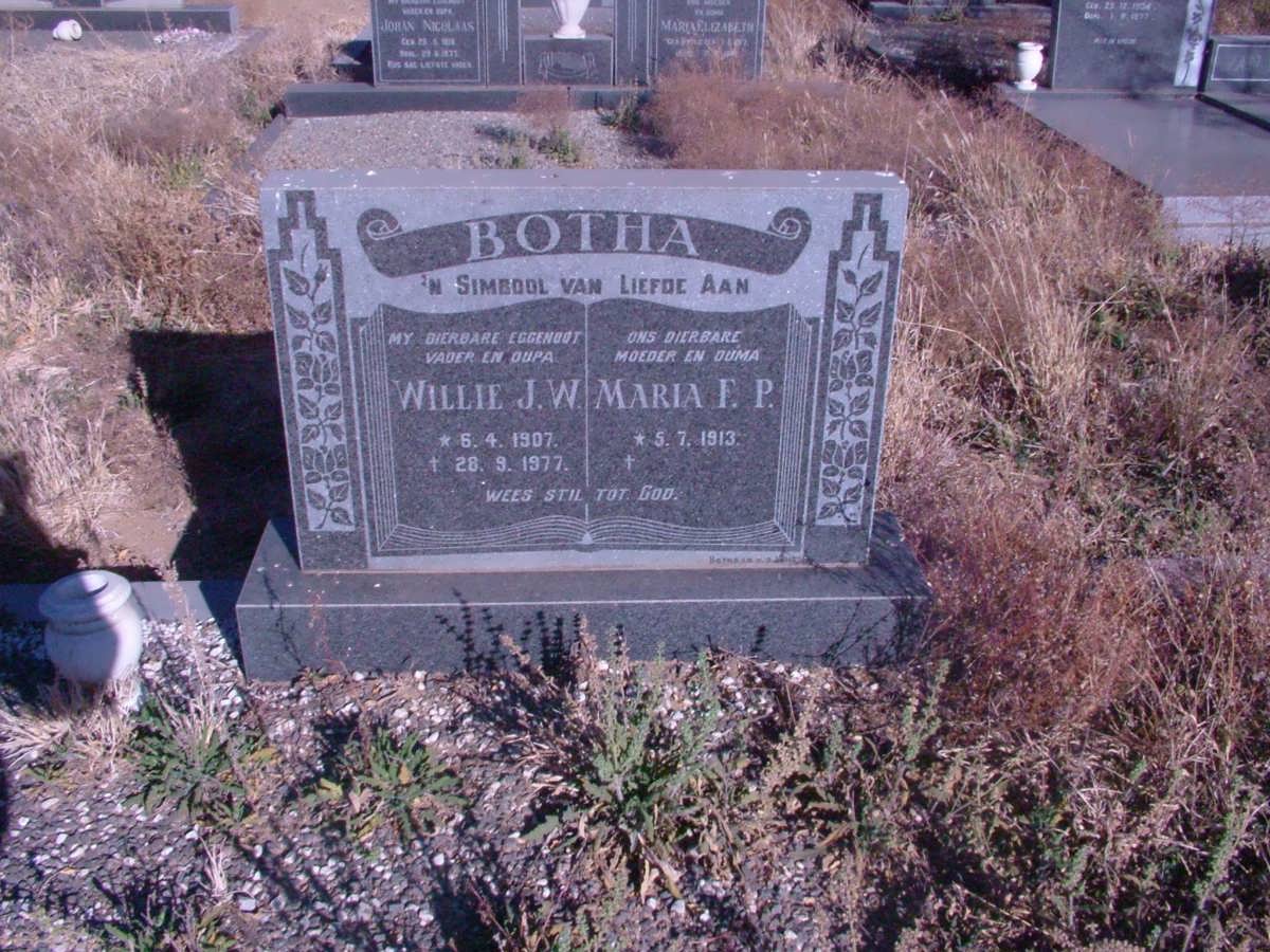 BOTHA Willie J.W. 1907-1977 &amp; Maria F.P. 1913-