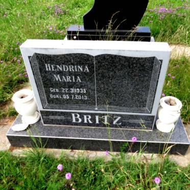 BRITZ Hendrina Maria 1935-2013