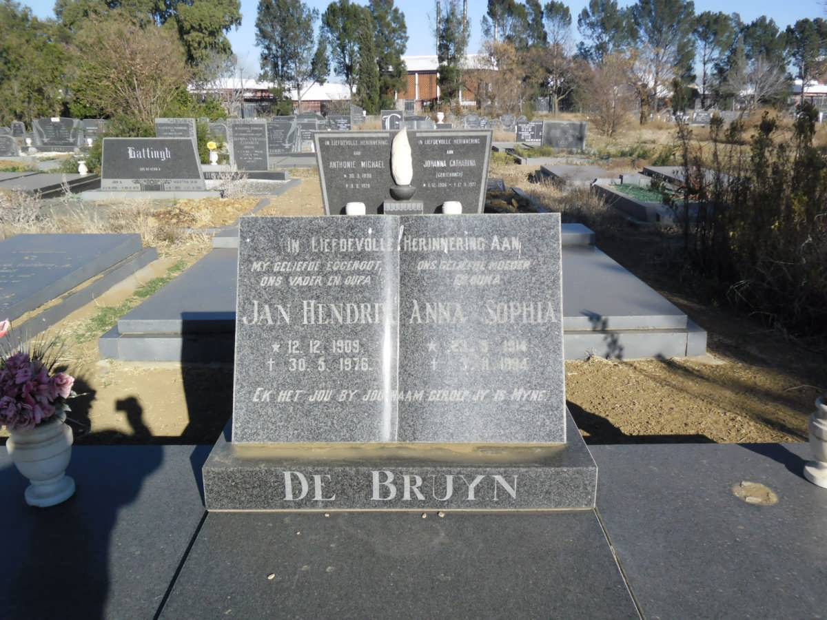 BRUYN Jan Hendrik, de 1909-1976 &amp; Anna Sophia 1914-1994