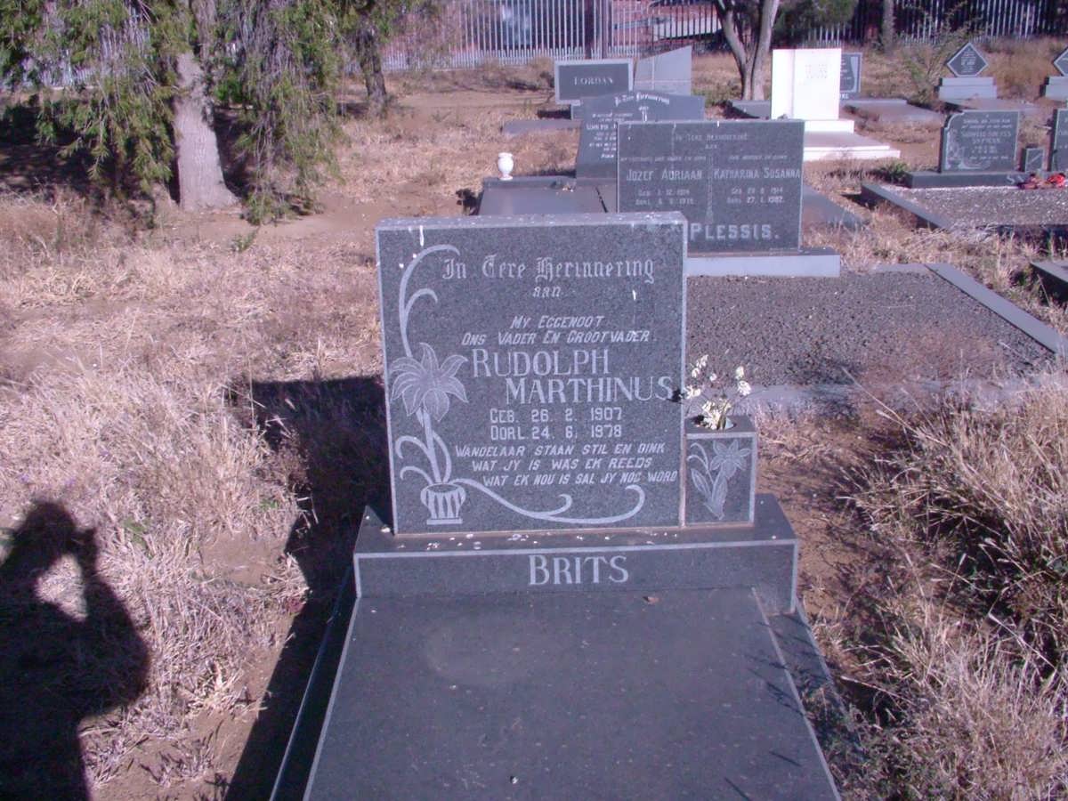 BRITS Rudolph Marthinus 1907-1978