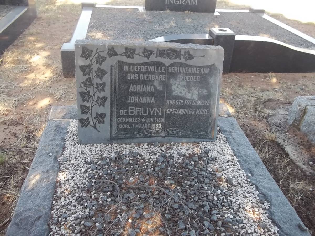 BRUYN Adriana Johanna, de nee MULLER 1881-1953