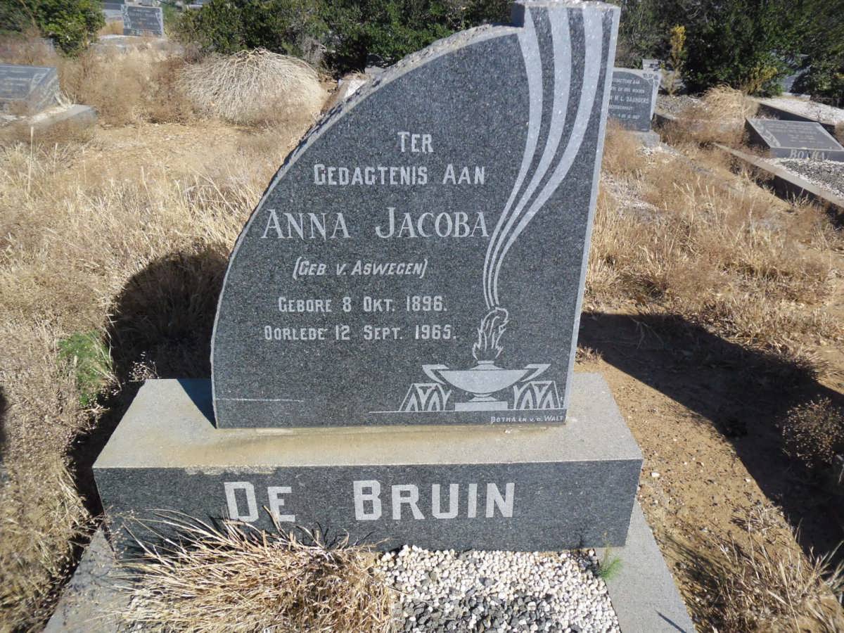 BRUIN Anna Jacoba, de geb V.ASWEGEN 1896-1965