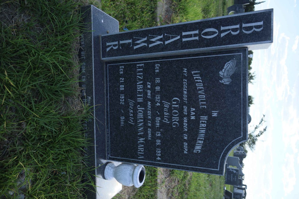 BROHAMMER Georg 1924-1994 &amp; Elizabeth Johanna Maria 1932-
