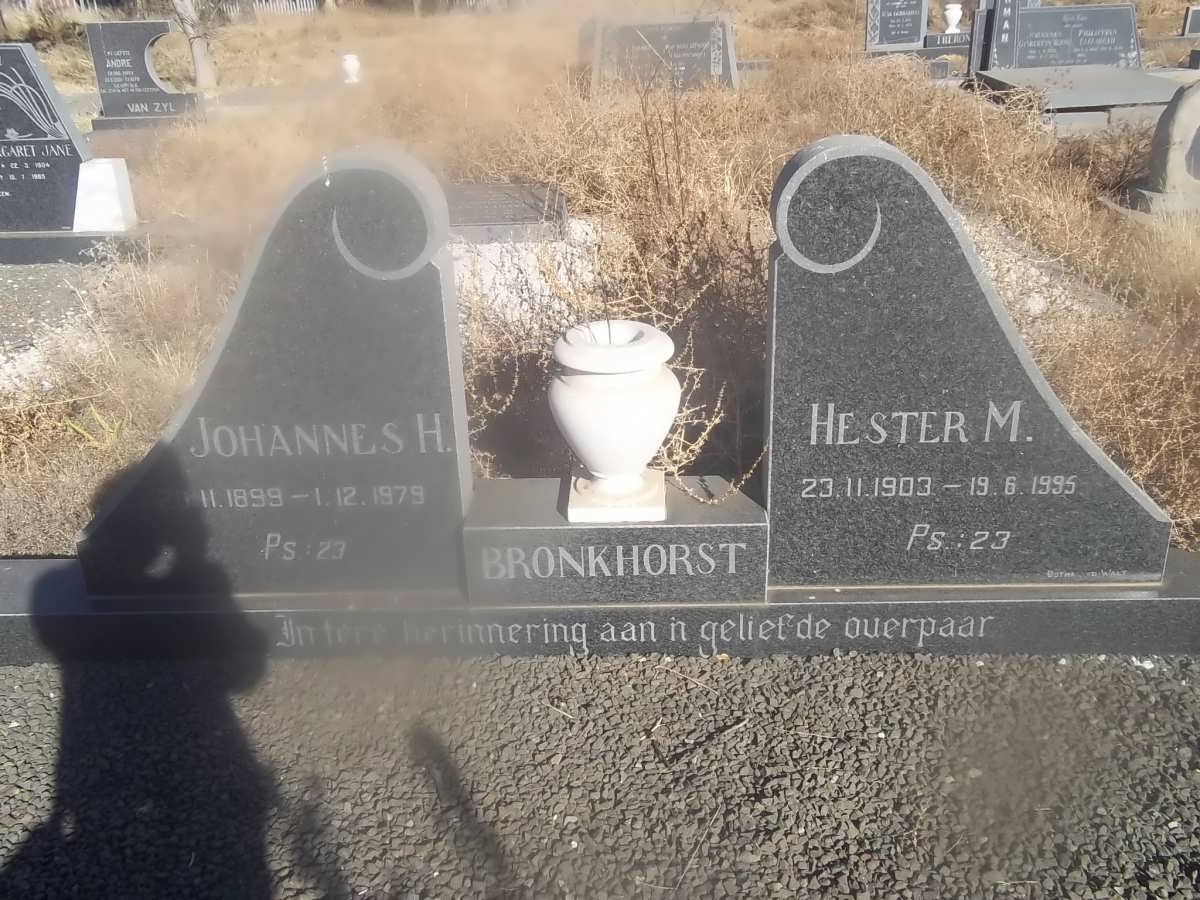 BRONKHORST Johannes H. 1899-1979 &amp; Hester M. 1903-1995