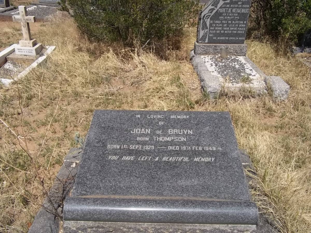BRUYN Joan, de nee THOMPSON 1925-1949