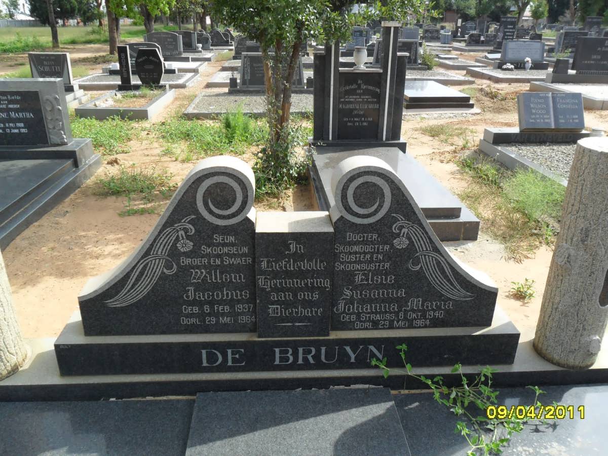 BRUYN Willem Jacobus, de 1937-1964 &amp; Elsie Susanna Johanna Maria STRAUSS 1940-1964
