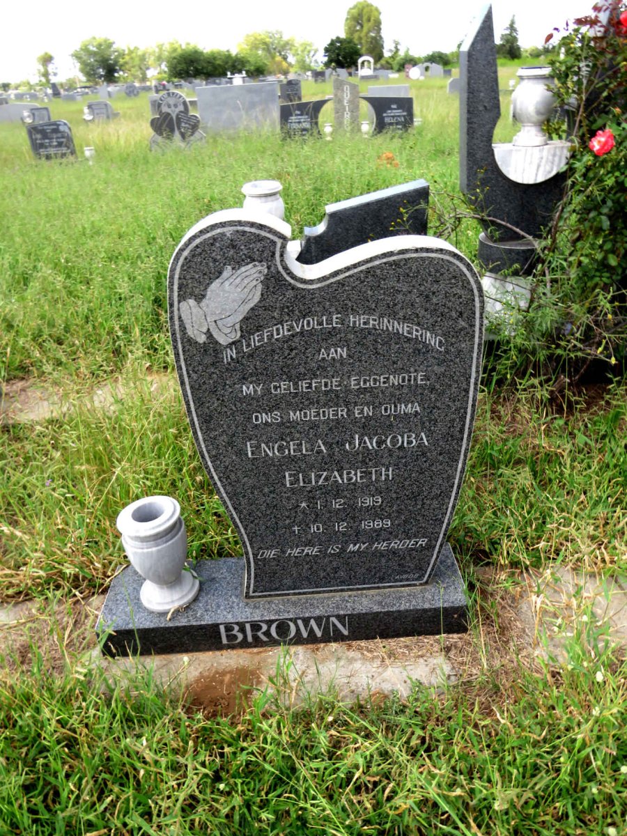 BROWN Engela Jacoba Elizabeth 1919-1989