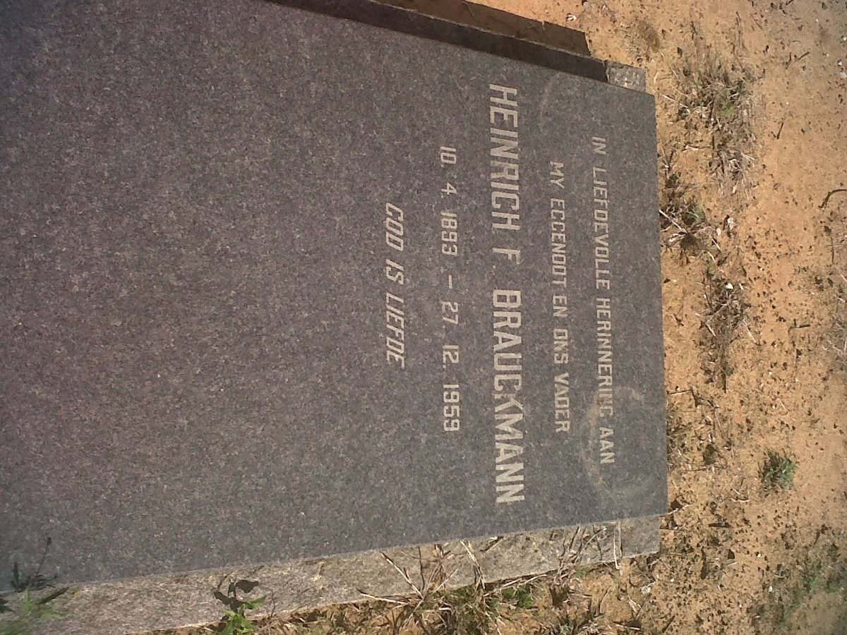 BRAUCKMANN Heinrich F. 1893-1959