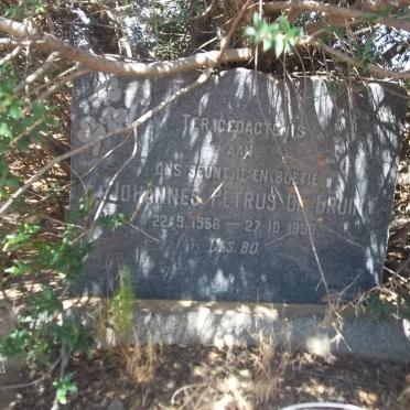 BRUIN Johannes Petrus, de 1956-1956