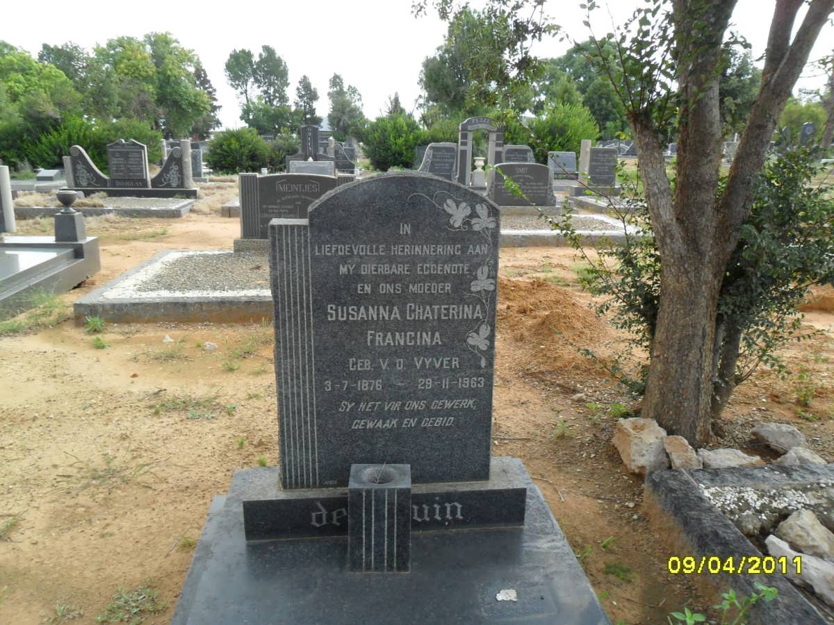 BRUIN Susanna Chatherina Francina, de nee V.D. VYVER 1876-1963