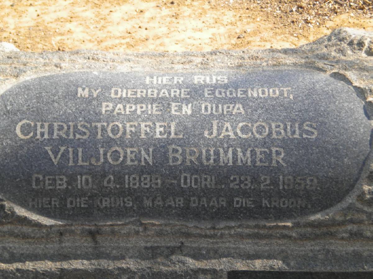 BRUMMER Christoffel Jacobus Viljoen 1889-1959