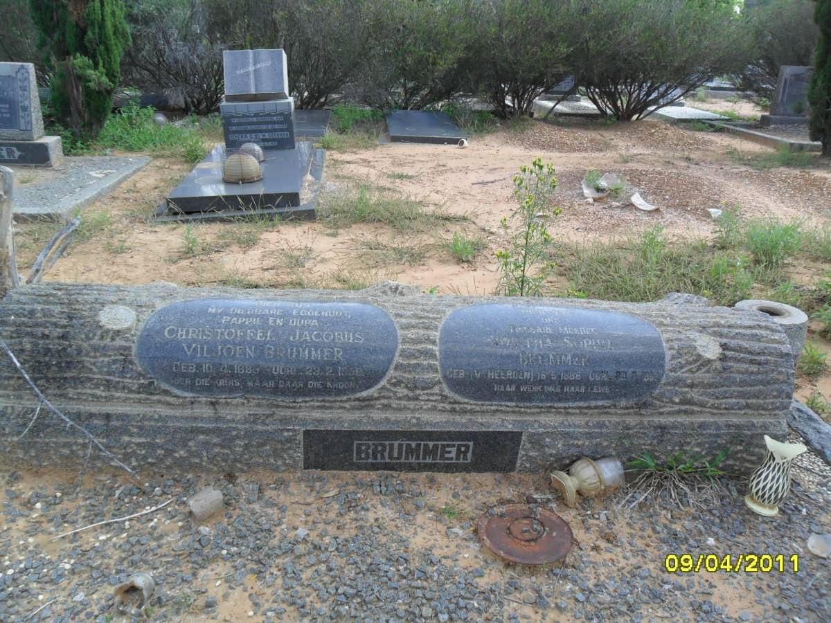 BRUMMER Christoffel Jacobus Viljoen 1889-1959 &amp; Martha Sophia V. HEERDEN 1888-195?