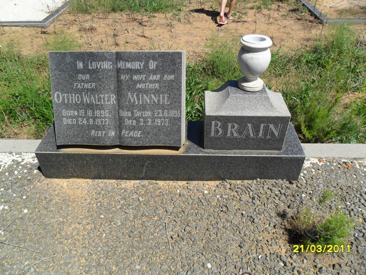 BRAIN Otho Walter 1895-1977 &amp; Minnie TAYLOR 1895-1973