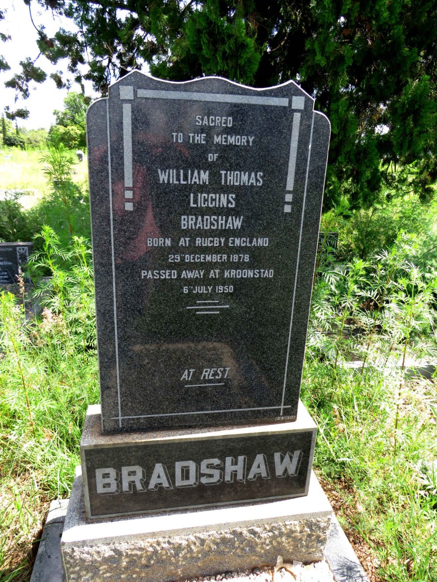 BRADSHAW William Thomas Liggens 1878-1950